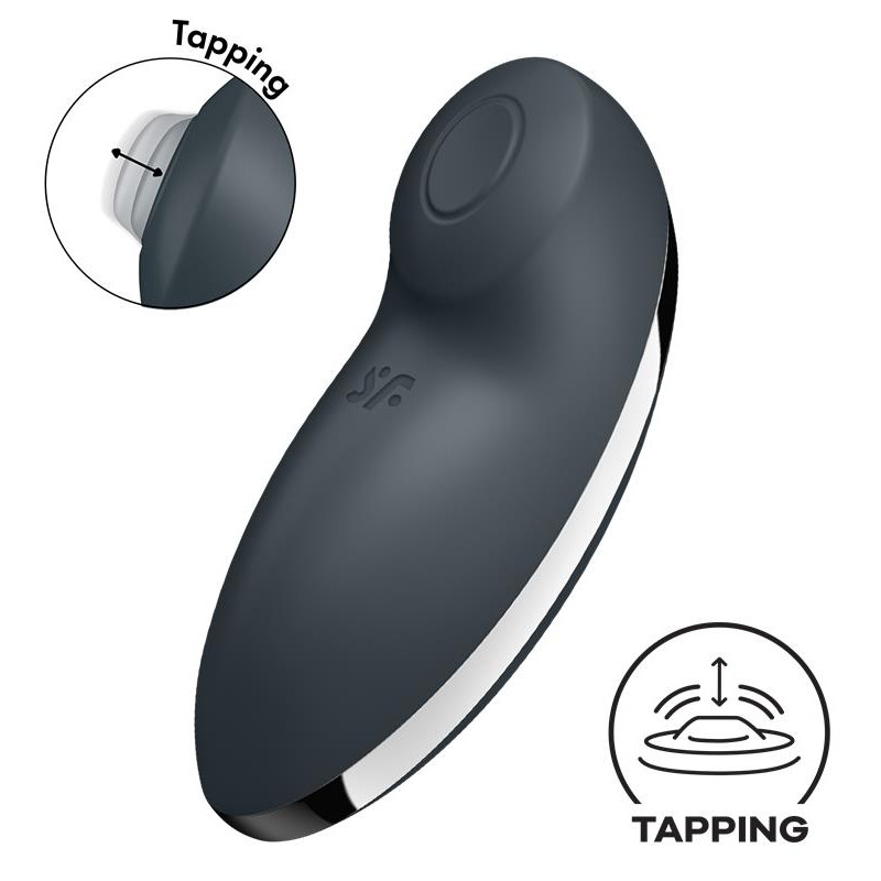 Satisfyer Stimulateur de Clitoris Tap & Climax 2 Gris Anthracite